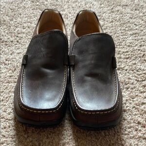 Brown Slip-On Loafers with Sturdy Sole